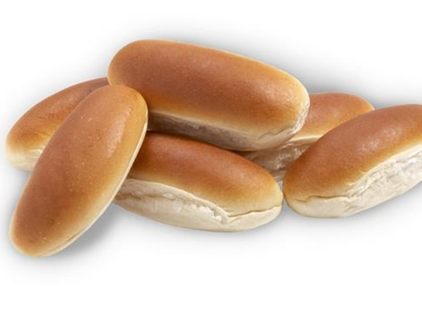 Wit puntbroodje&nbsp;verpakt per 6