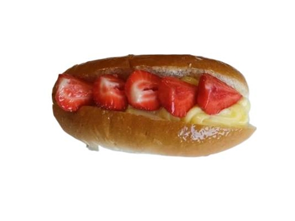 Puddingbroodje aardbeien